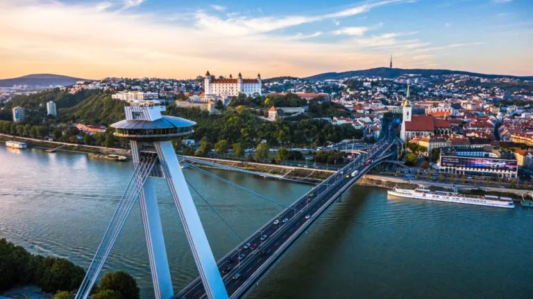 Slovakia by train, Bratislava panorama