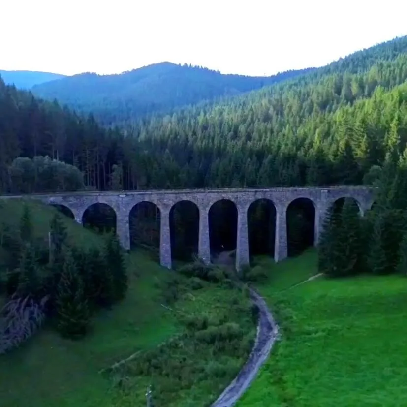 Chamrocsky viaduct in Telgart, Slovakia. 